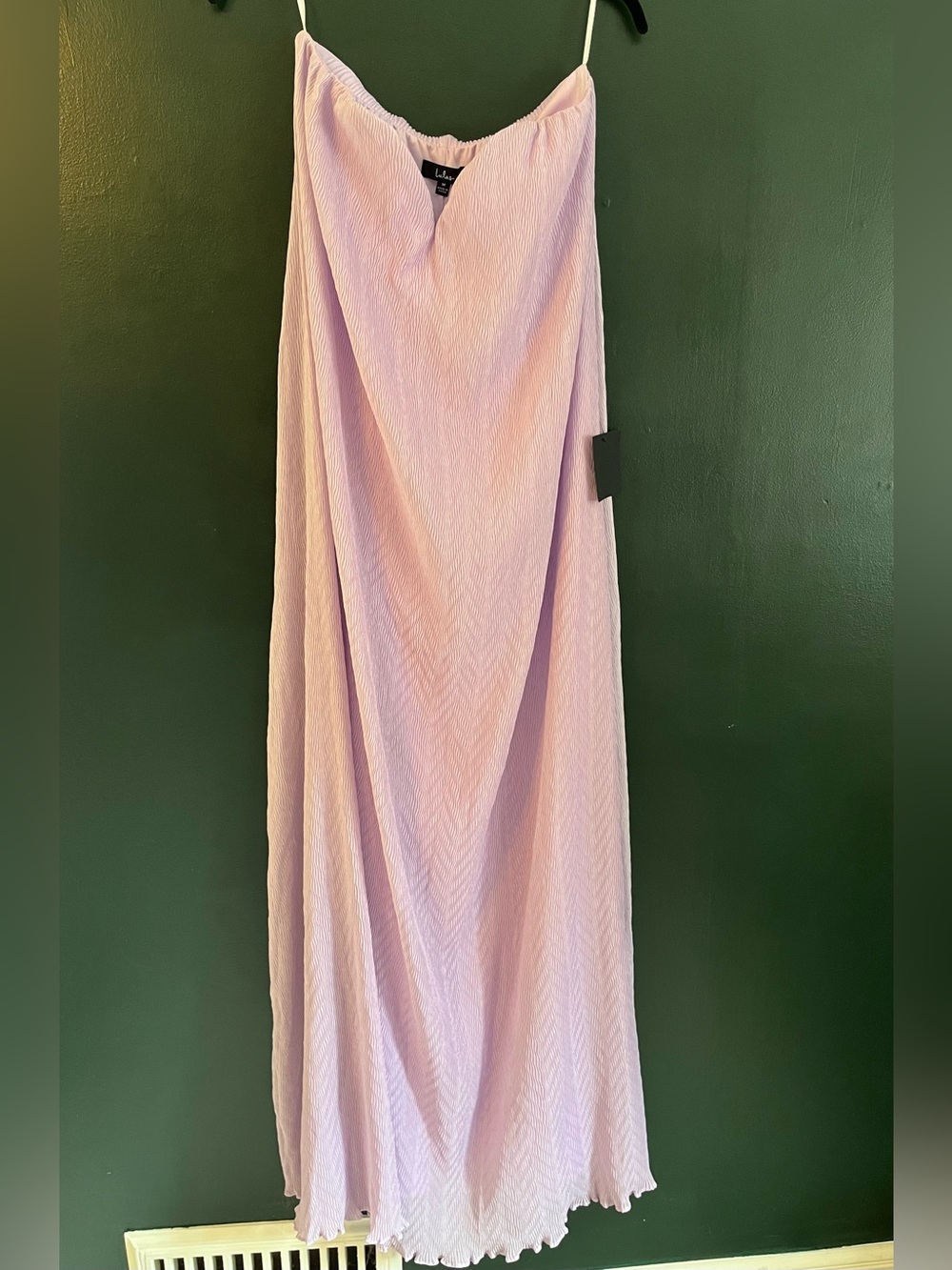 Lulus NWT Perfect Always Lavender Textured Strapless Swing Maxi Dress. Medium. - Picture 5 of 12